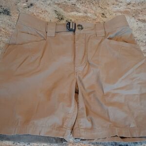 Women's Tan Cargo Shorts - Casual Utility Style